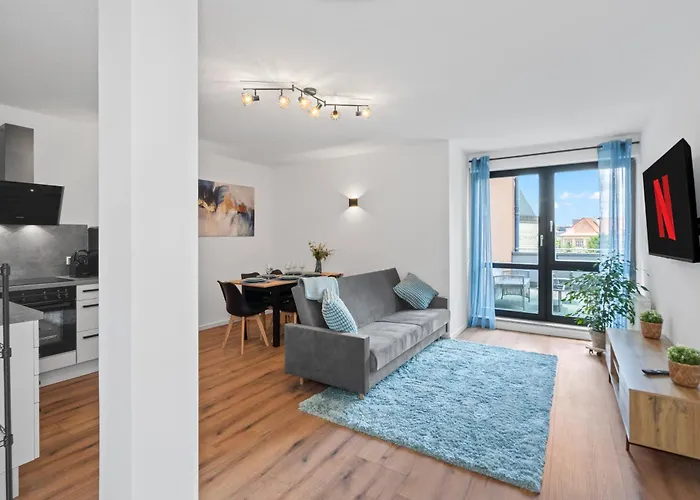 Nexstay Lux Wohnung Mit Dachterrasse Und Parkplatz