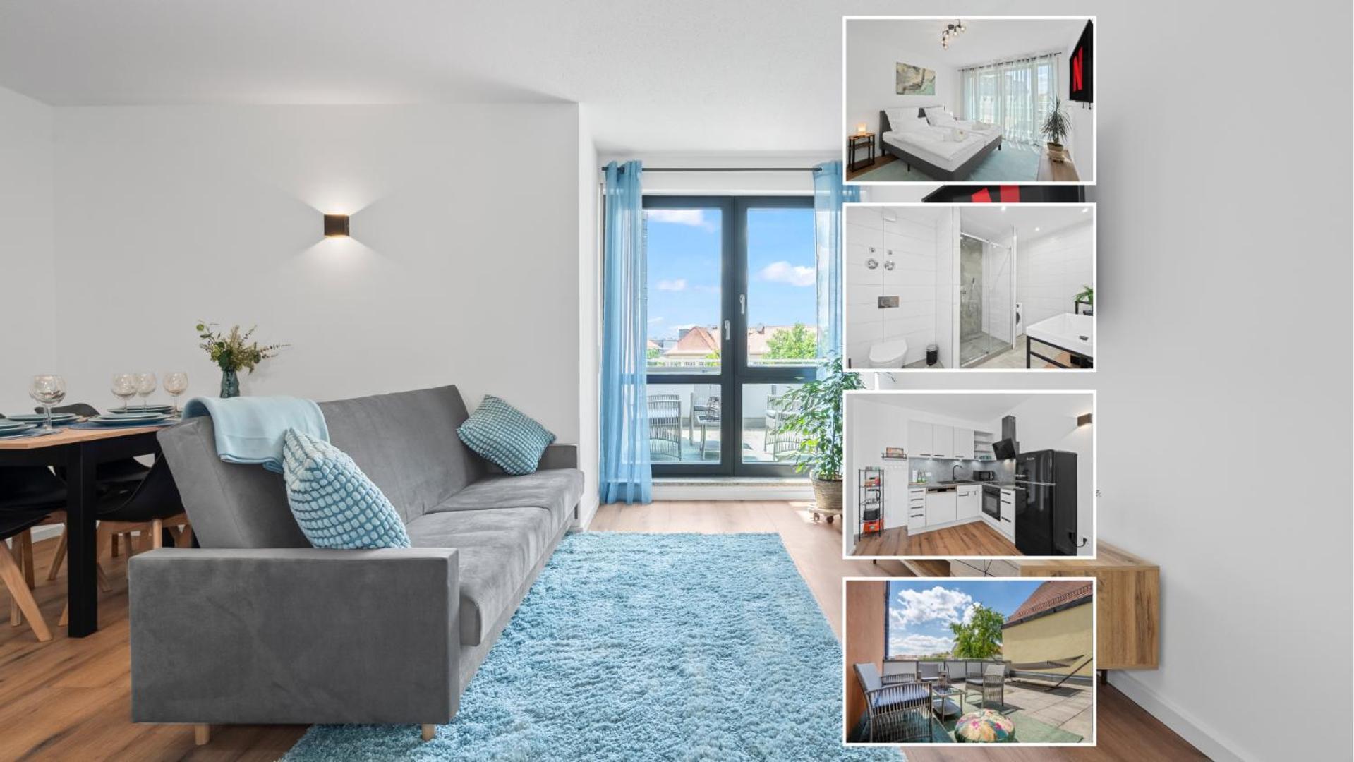 Nexstay Lux Mit Dachterrasse Und Parkplatz Apartment *